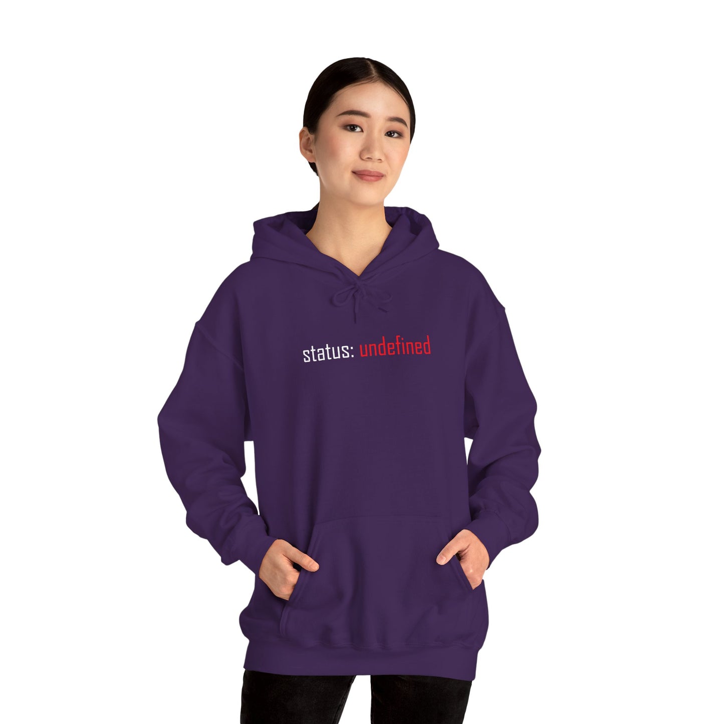 Undefined Status Hoodie - Modern Tech-Inspired Sweatshirt, Unique Gift for Tech Lovers, Casual Wear, Streetwear Style, Cozy Layering