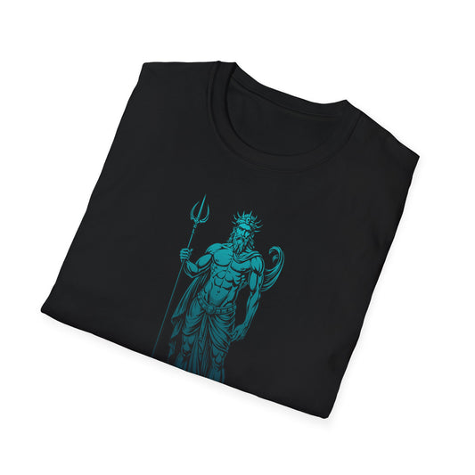 Poseidon Graphic Tee - "Tides Obey Me" Mythical Sea God T-Shirt