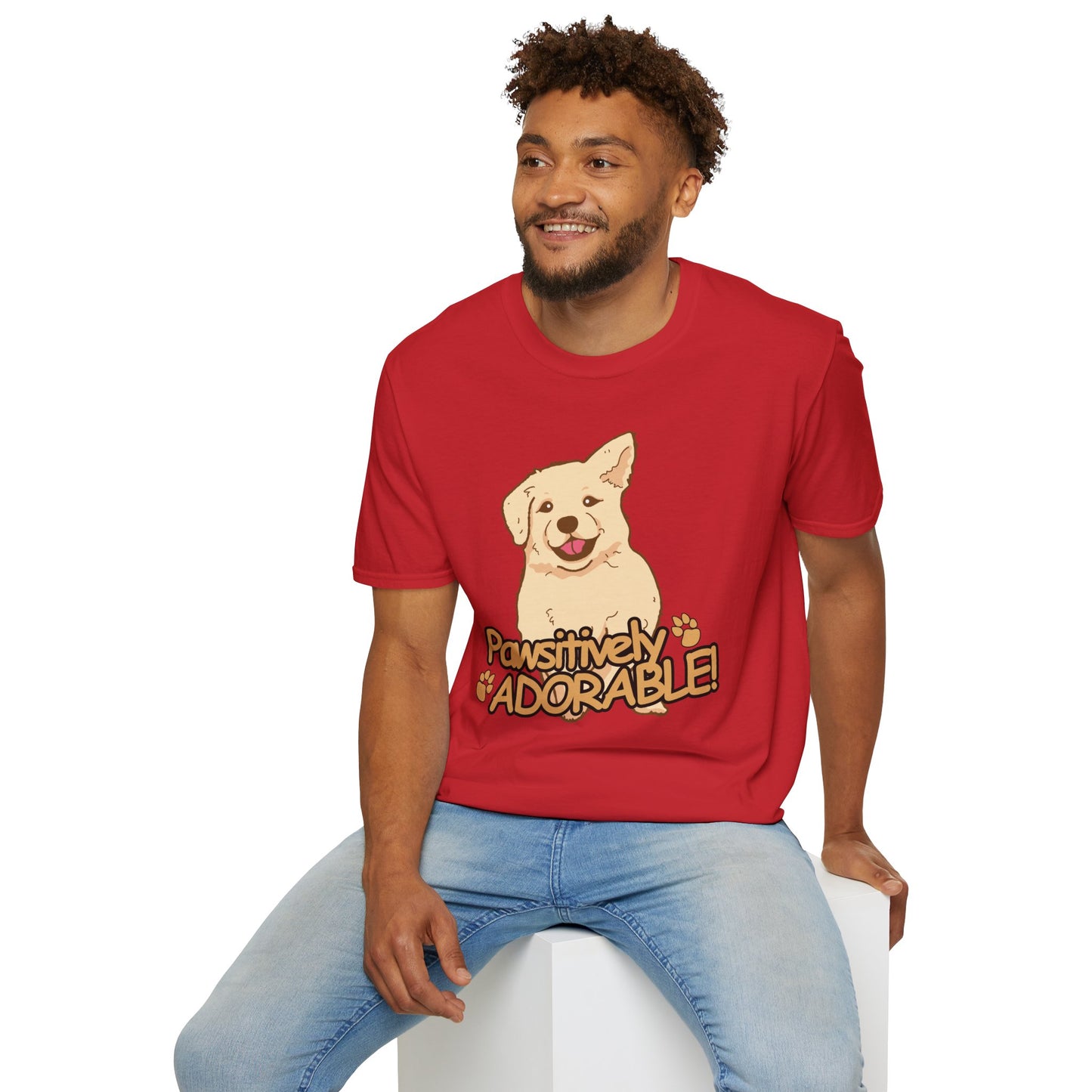 Dog T-Shirt — "Pawsitively Adorable" Cute Puppy Graphic Tee
