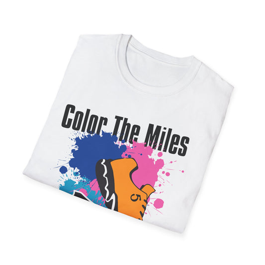 Color The Miles Running T-Shirt — "Speed. Splash. Repeat."