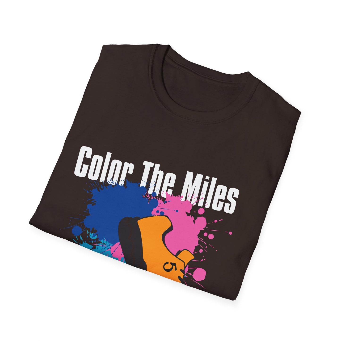 Color The Miles Running T-Shirt — "Speed. Splash. Repeat."