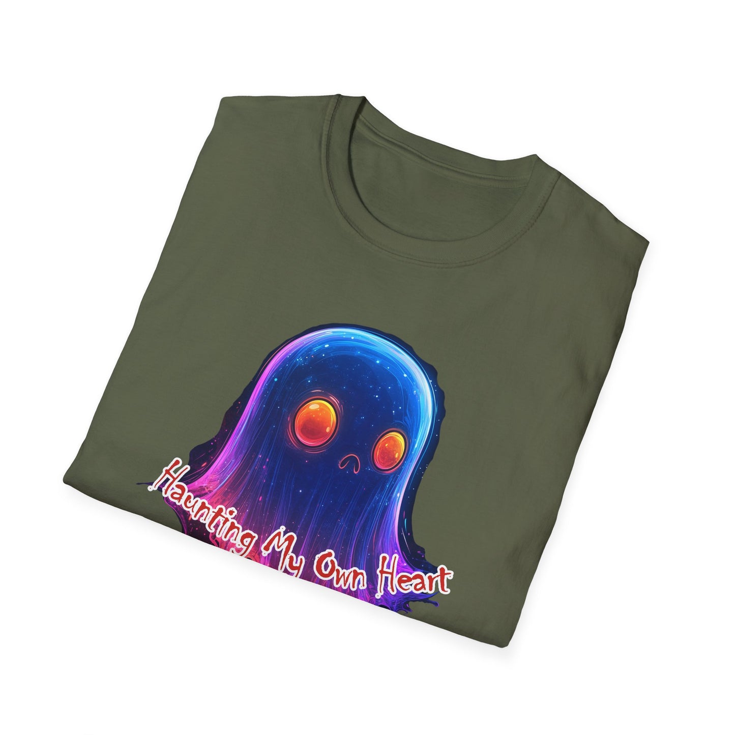 Ghost Vibes T-Shirt — "Beating My Own Heart" Neon Drip Graphic Tee