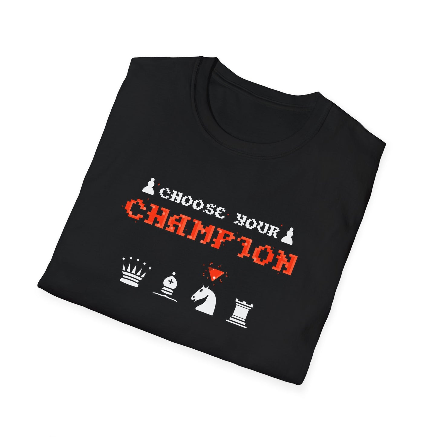 Chess Champion T‑Shirt — I Choose to Be a Champion Chess Pieces Graphic Tee