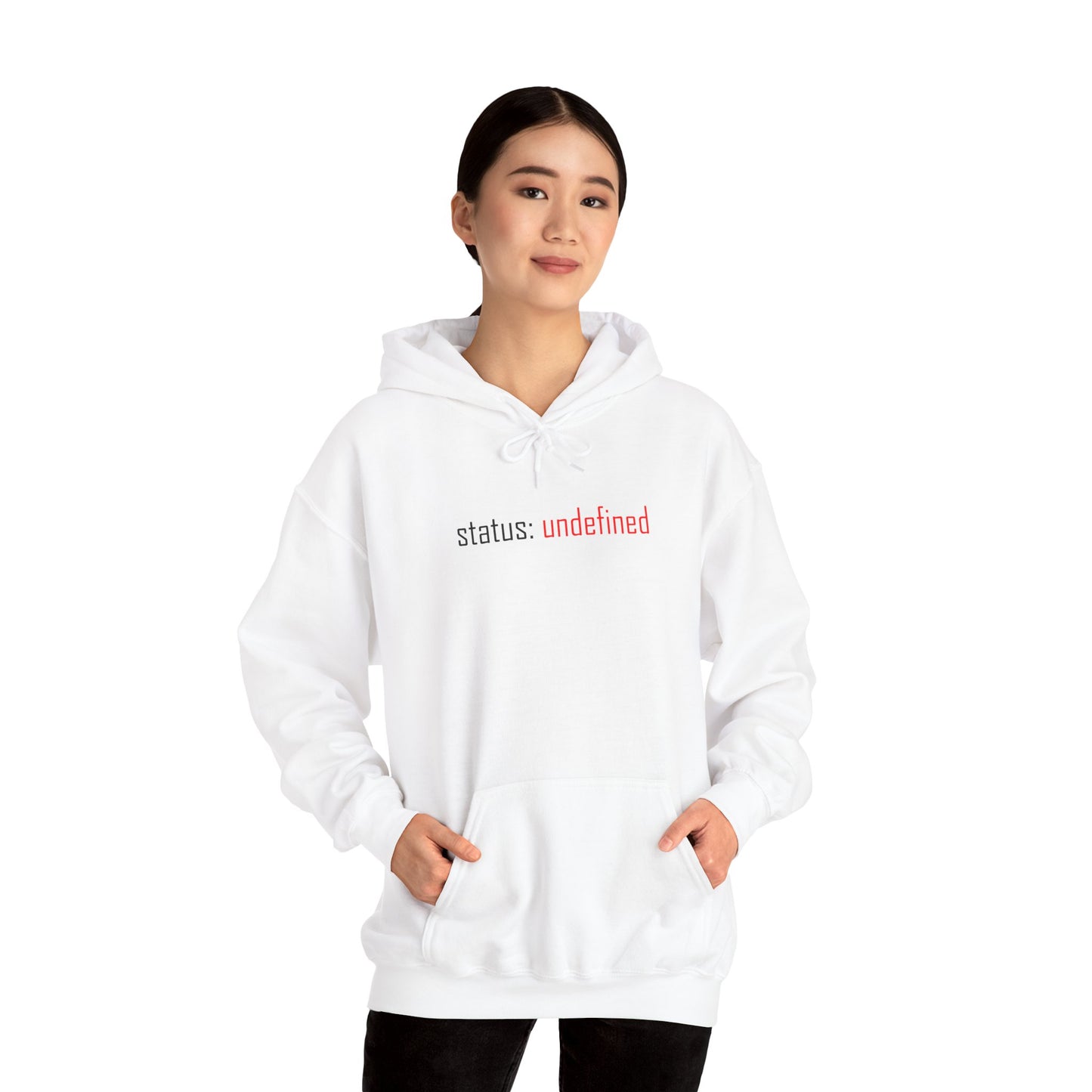 Undefined Status Hoodie - Modern Tech-Inspired Sweatshirt, Unique Gift for Tech Lovers, Casual Wear, Streetwear Style, Cozy Layering