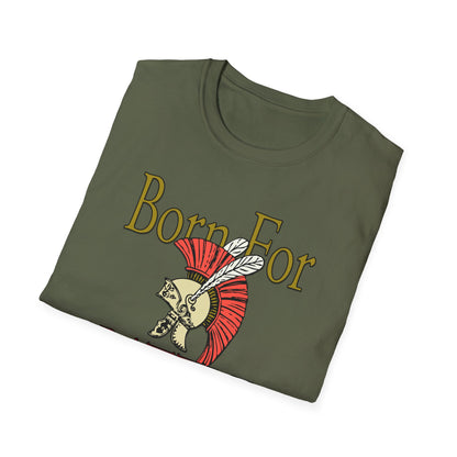 Born For Battle T-Shirt — Spartan Helmet Warrior Graphic Tee