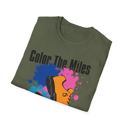 Color The Miles Running T-Shirt — "Speed. Splash. Repeat."