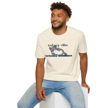 Relaxed Cat "Horizontal Excellence" T-Shirt – Today's Vibe Lazy Cat Tee