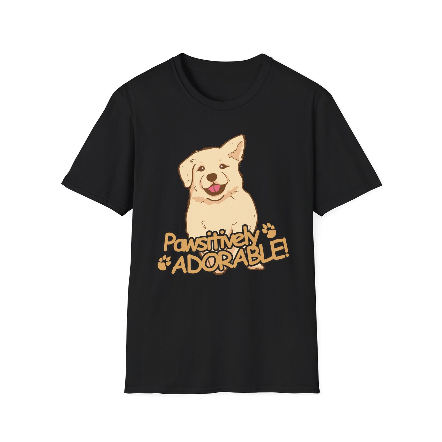 Dog T-Shirt — "Pawsitively Adorable" Cute Puppy Graphic Tee
