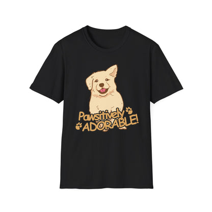 Dog T-Shirt — "Pawsitively Adorable" Cute Puppy Graphic Tee