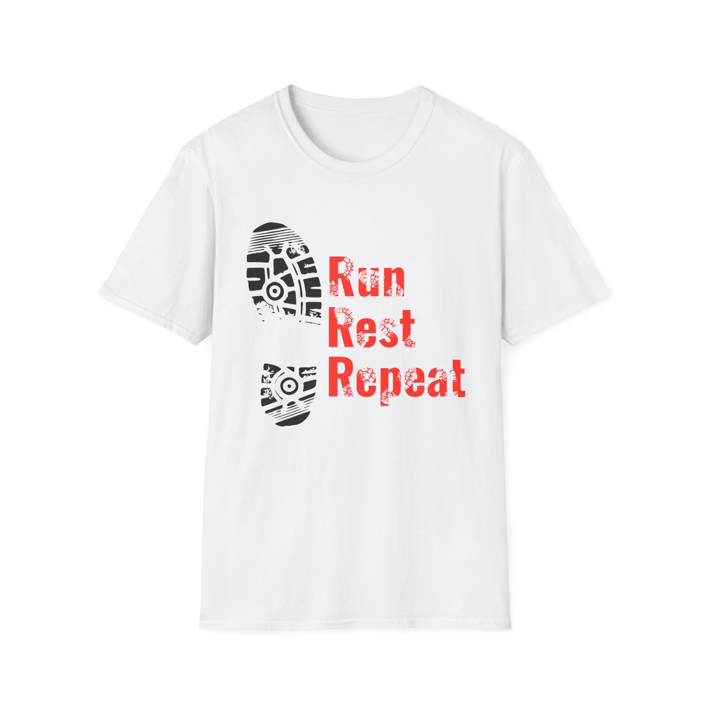 Run Rest Repeat Running Tee – Motivational Runner Shirt