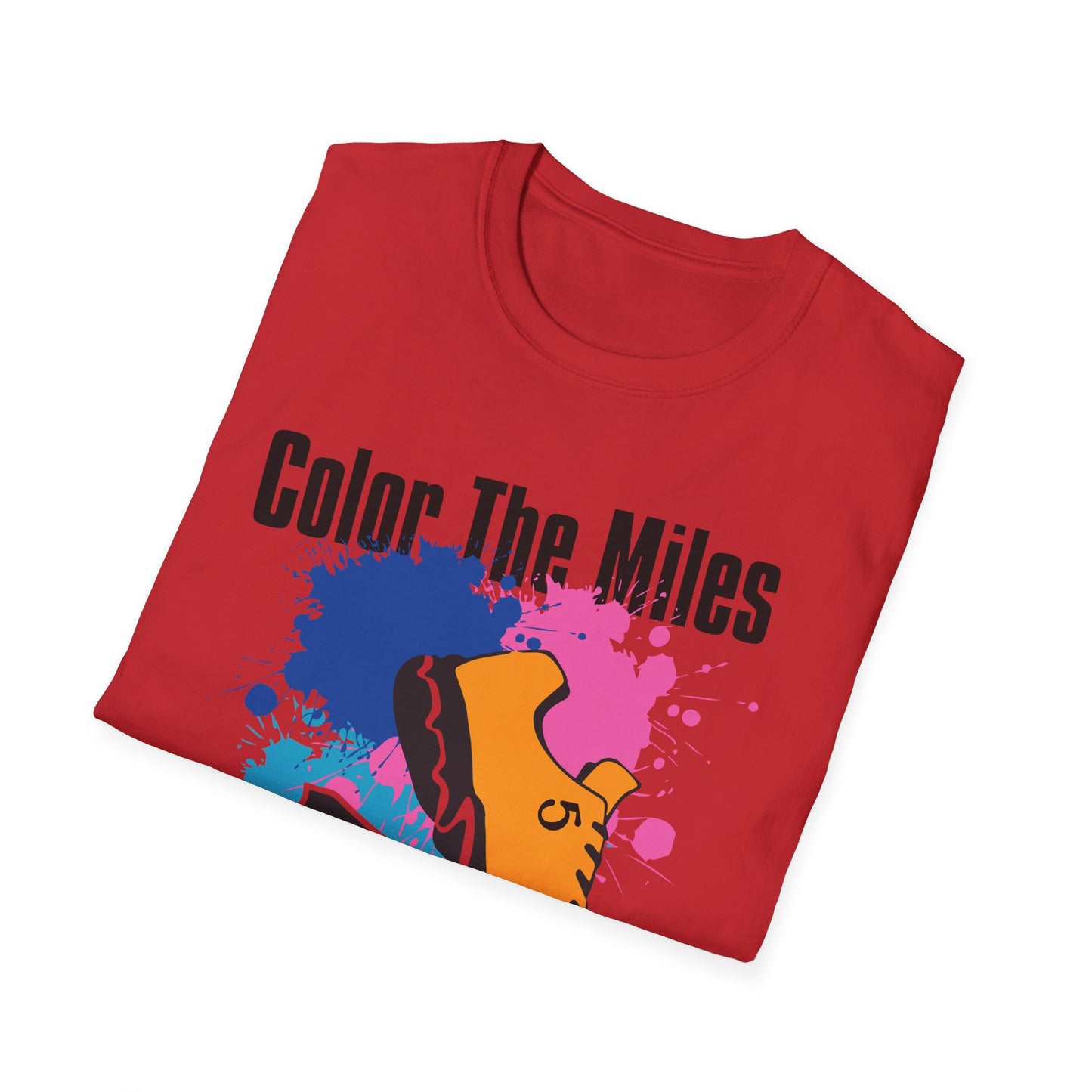 Color The Miles Running T-Shirt — "Speed. Splash. Repeat."