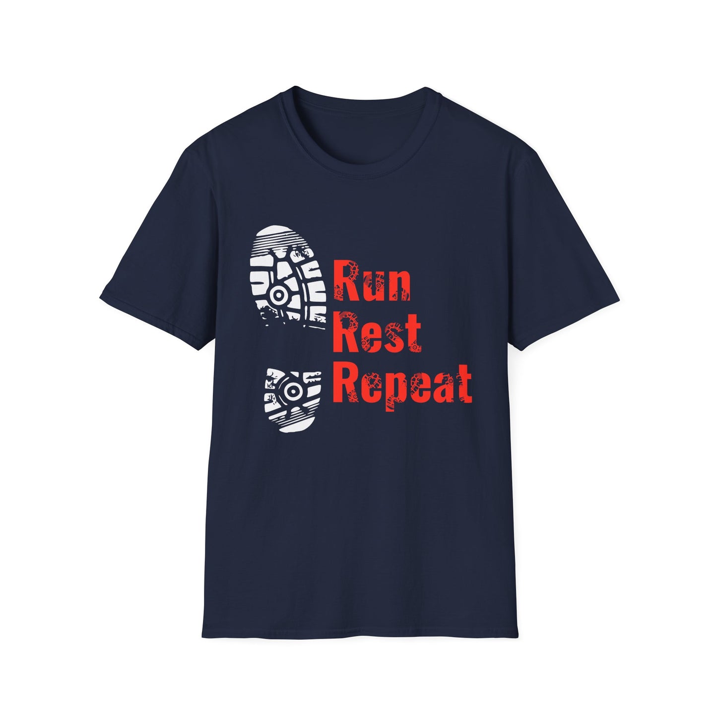 Run Rest Repeat Running Tee – Motivational Runner Shirt