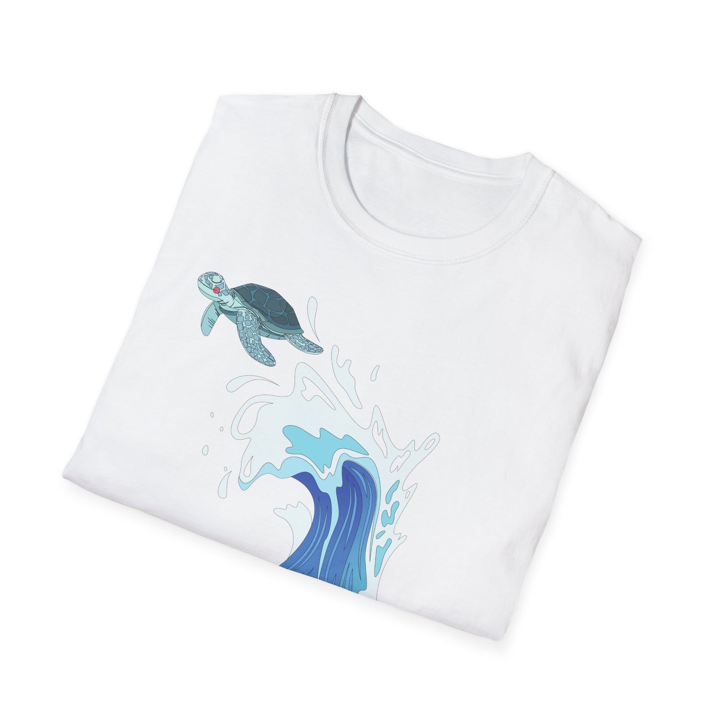 Sea Turtle Wave T-Shirt — "Slaywave Season" Coastal Surf Vibe Tee