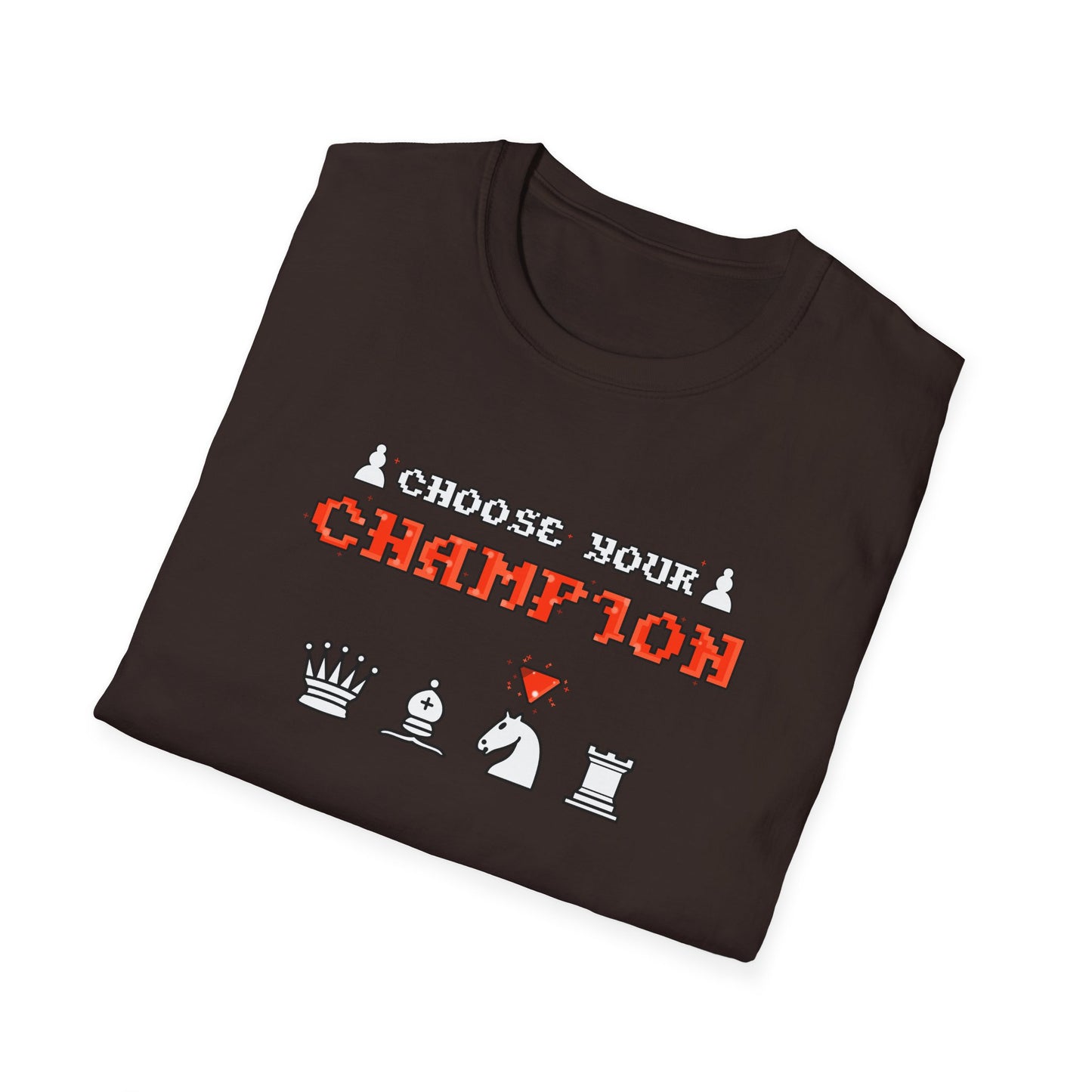 Chess Champion T‑Shirt — I Choose to Be a Champion Chess Pieces Graphic Tee