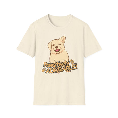 Dog T-Shirt — "Pawsitively Adorable" Cute Puppy Graphic Tee