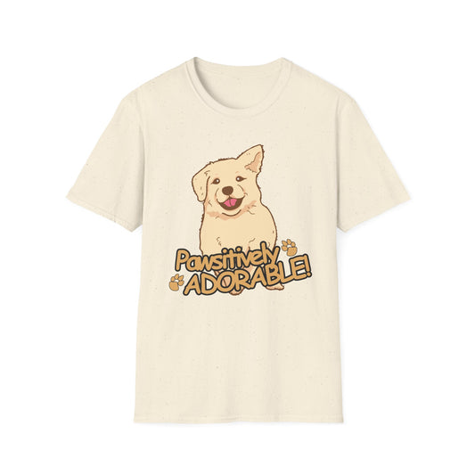 Dog T-Shirt — "Pawsitively Adorable" Cute Puppy Graphic Tee