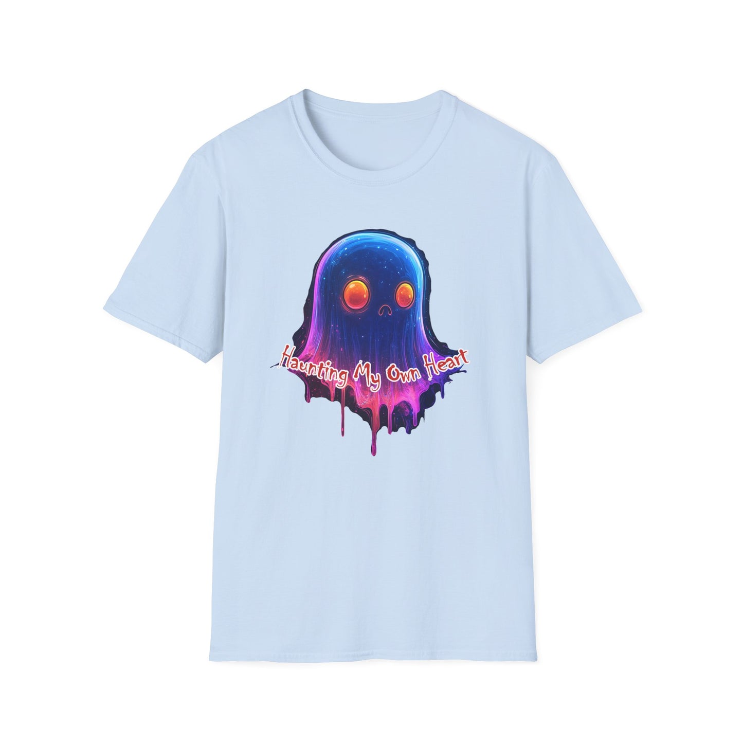 Ghost Vibes T-Shirt — "Beating My Own Heart" Neon Drip Graphic Tee