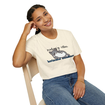 Relaxed Cat "Horizontal Excellence" T-Shirt – Today's Vibe Lazy Cat Tee