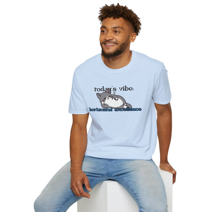 Relaxed Cat "Horizontal Excellence" T-Shirt – Today's Vibe Lazy Cat Tee