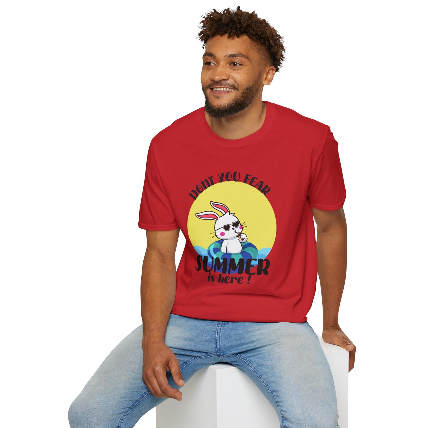 Summer Bunny T-Shirt — "Don’t You Fear, Summer Is Here!" Cute Beach Rabbit Graphic Tee