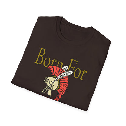 Born For Battle T-Shirt — Spartan Helmet Warrior Graphic Tee