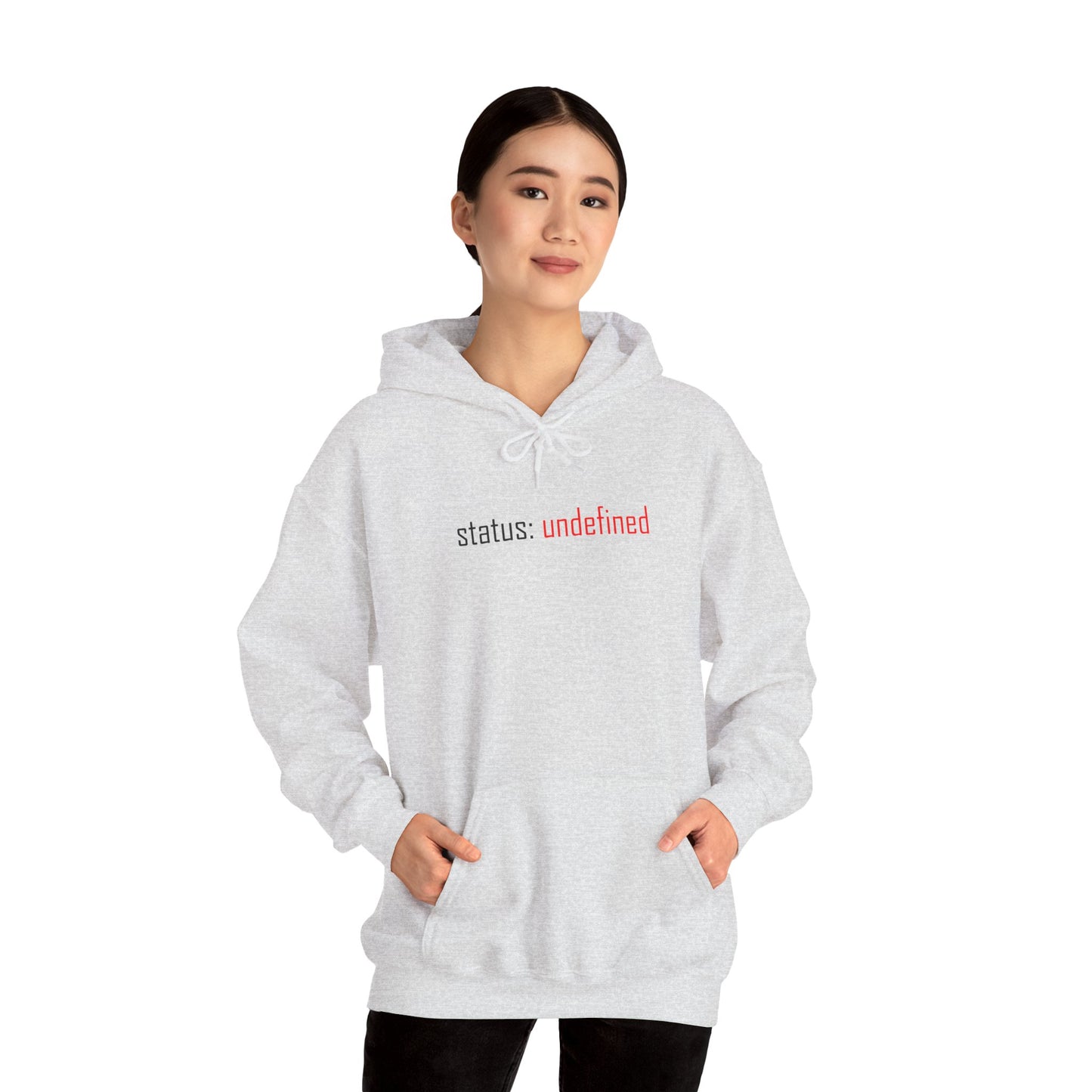 Undefined Status Hoodie - Modern Tech-Inspired Sweatshirt, Unique Gift for Tech Lovers, Casual Wear, Streetwear Style, Cozy Layering