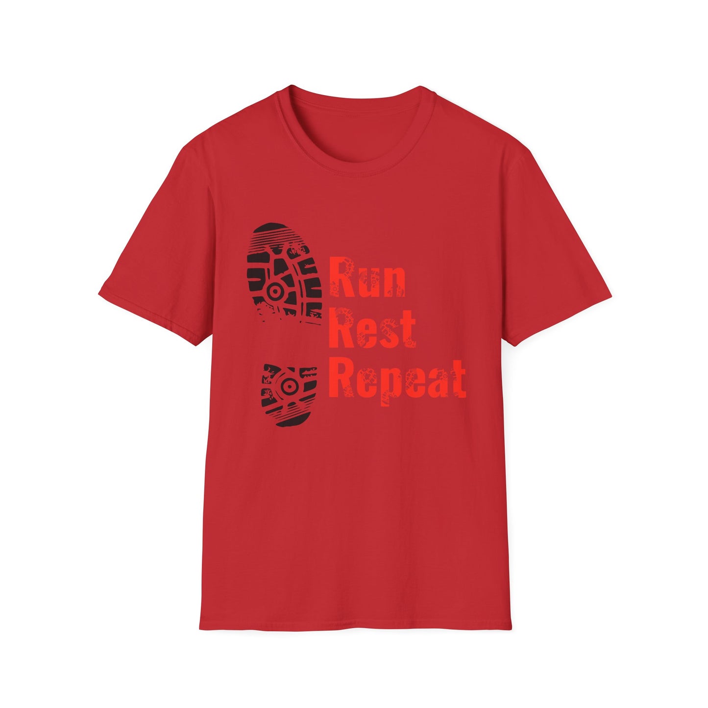 Run Rest Repeat Running Tee – Motivational Runner Shirt