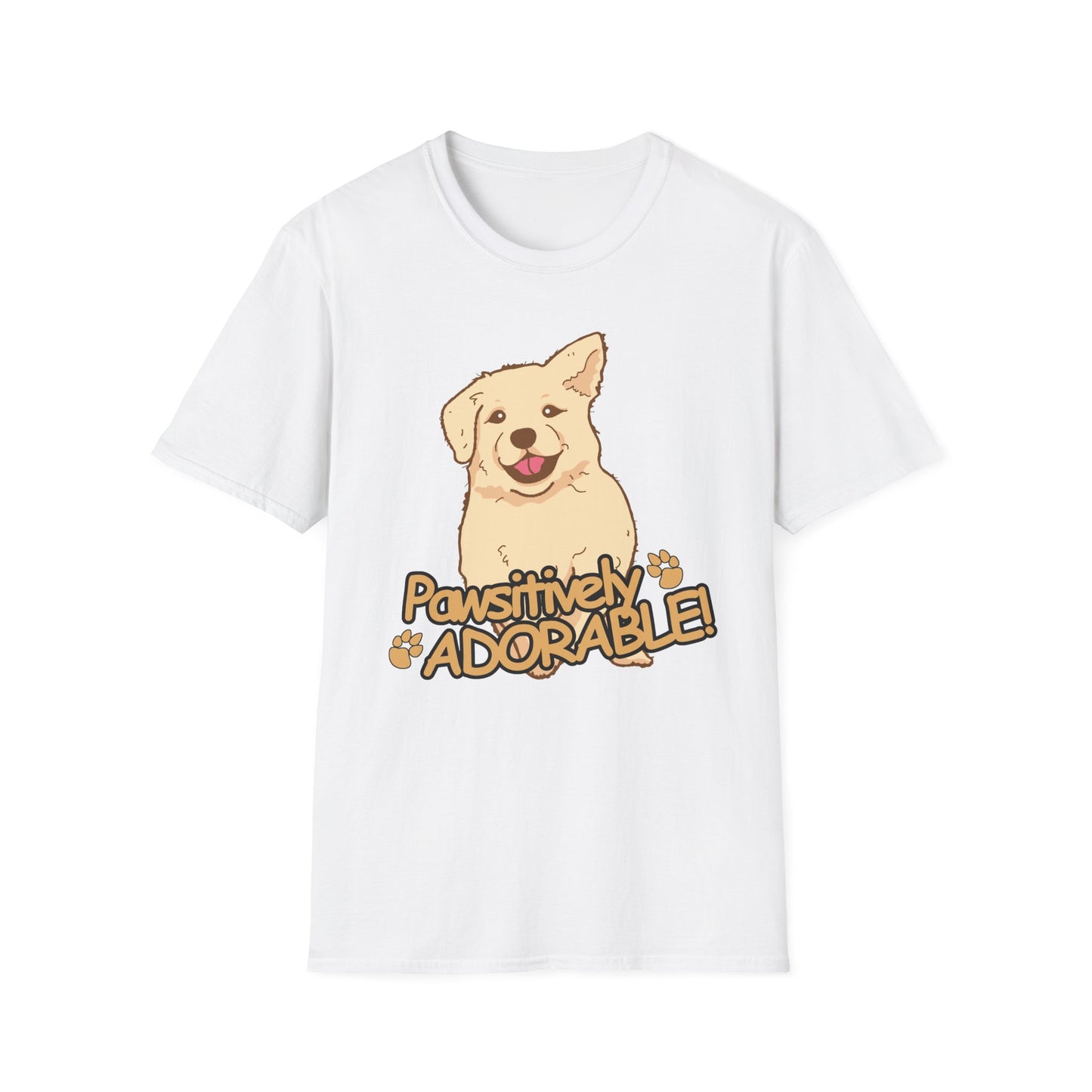 Dog T-Shirt — "Pawsitively Adorable" Cute Puppy Graphic Tee