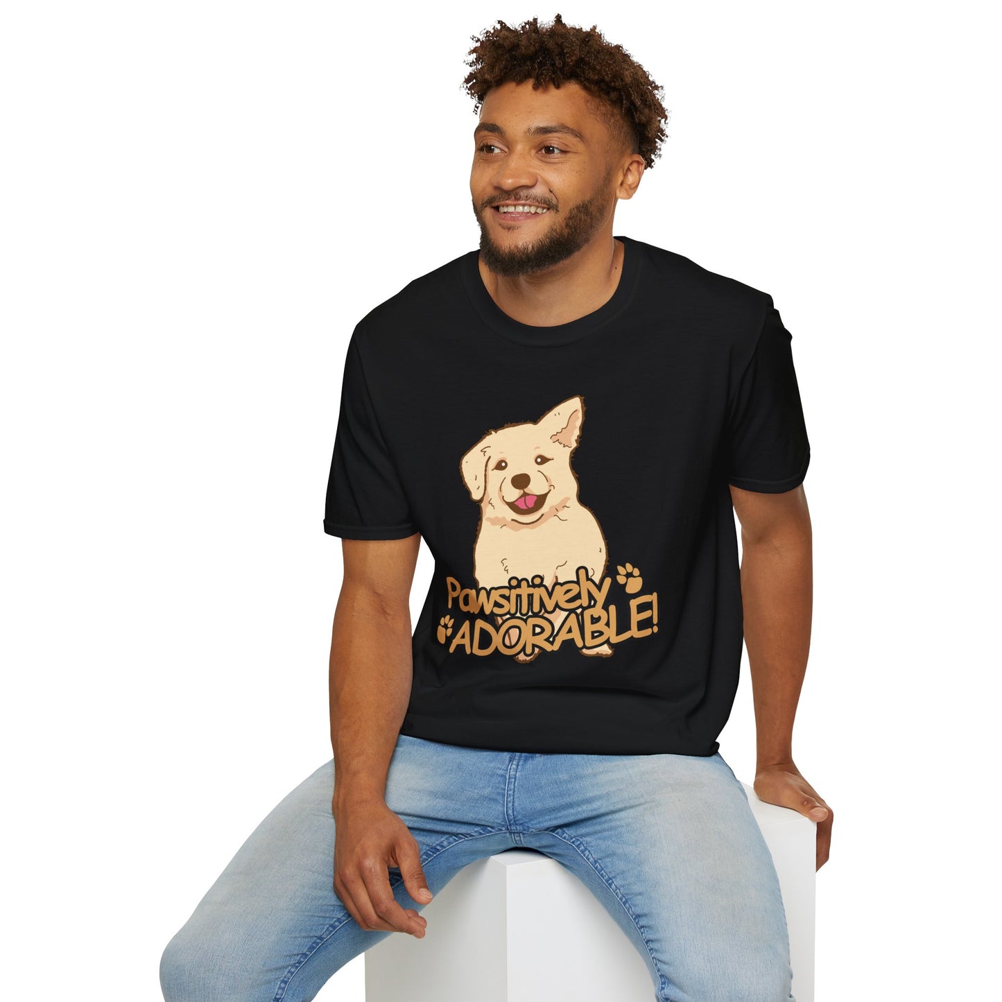 Dog T-Shirt — "Pawsitively Adorable" Cute Puppy Graphic Tee