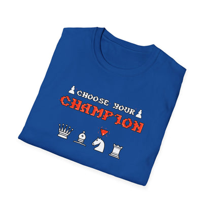 Chess Champion T‑Shirt — I Choose to Be a Champion Chess Pieces Graphic Tee