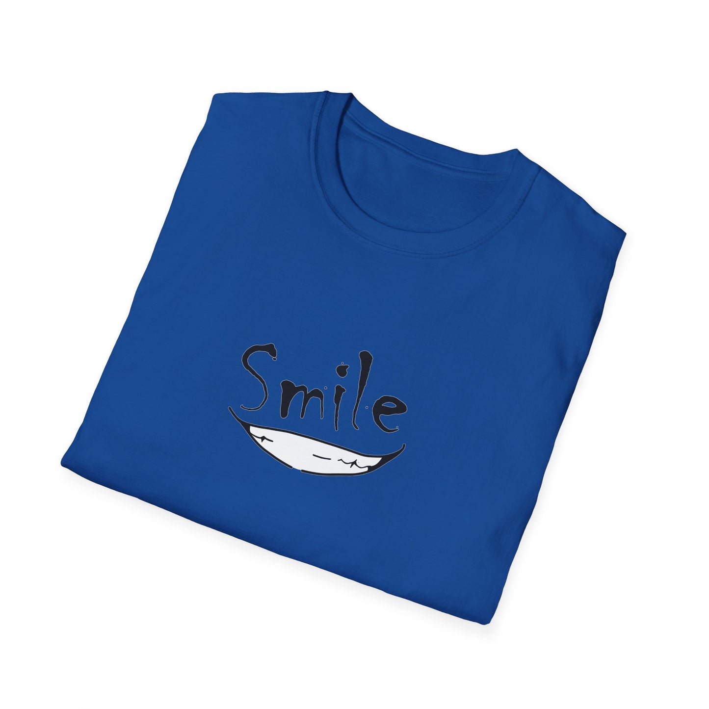Smile Minimalist T-Shirt — Handwritten Smile Graphic Tee