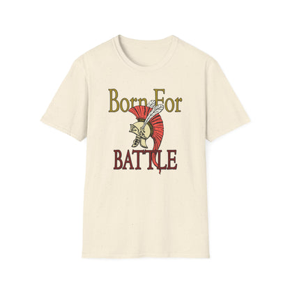 Born For Battle T-Shirt — Spartan Helmet Warrior Graphic Tee