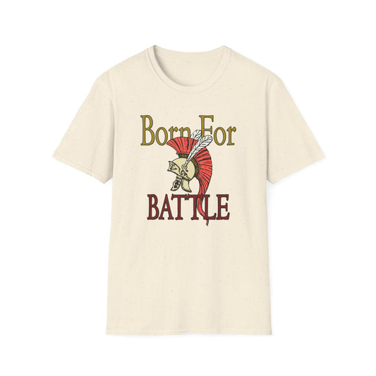Born For Battle T-Shirt — Spartan Helmet Warrior Graphic Tee