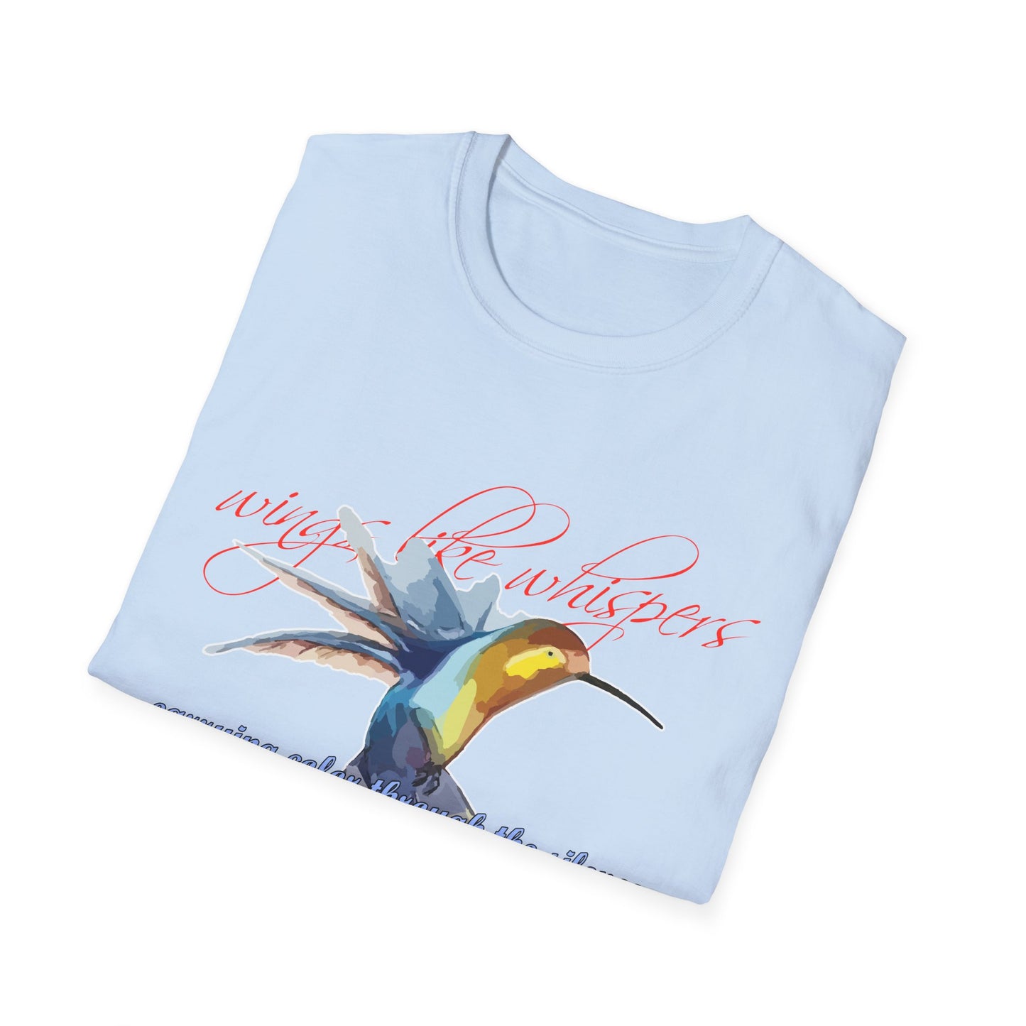 Hummingbird Poetry T-Shirt — "competing colorfulness in the silence"