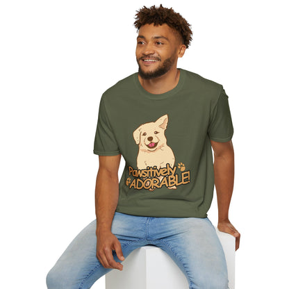Dog T-Shirt — "Pawsitively Adorable" Cute Puppy Graphic Tee
