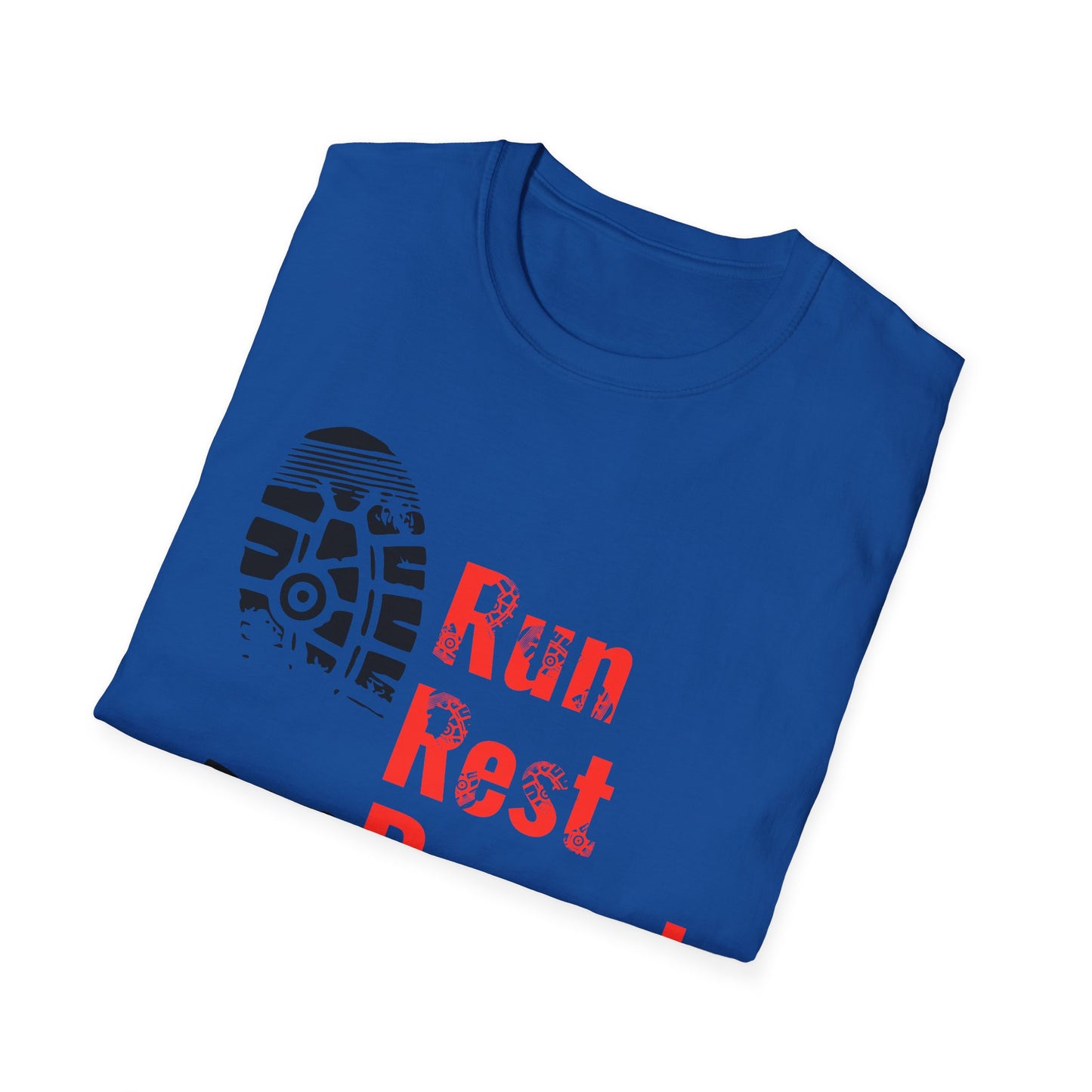 Run Rest Repeat Running Tee – Motivational Runner Shirt