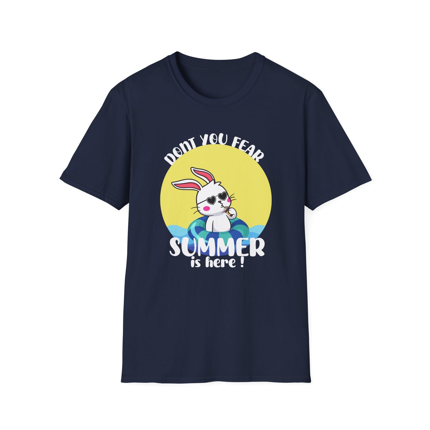 Summer Bunny T-Shirt — "Don’t You Fear, Summer Is Here!" Cute Beach Rabbit Graphic Tee