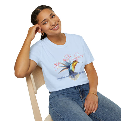 Hummingbird Poetry T-Shirt — "competing colorfulness in the silence"