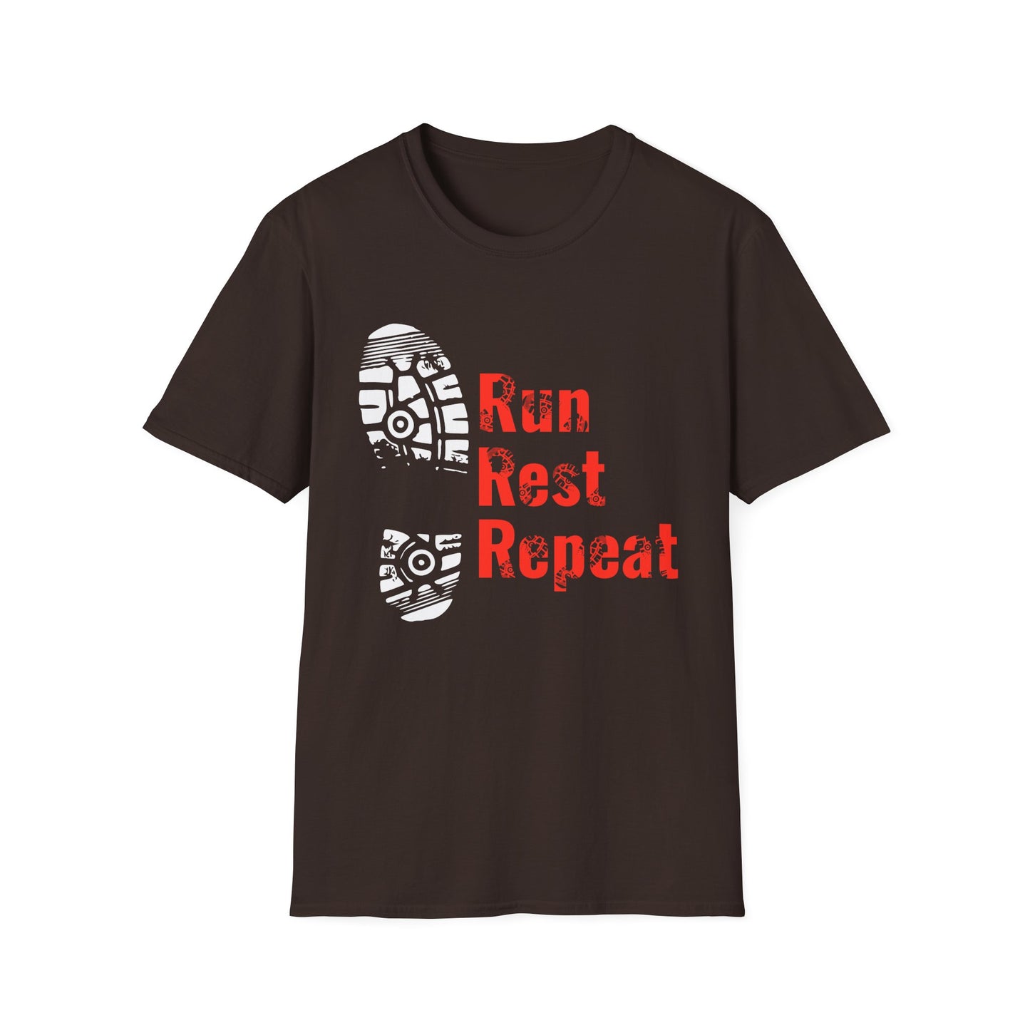 Run Rest Repeat Running Tee – Motivational Runner Shirt