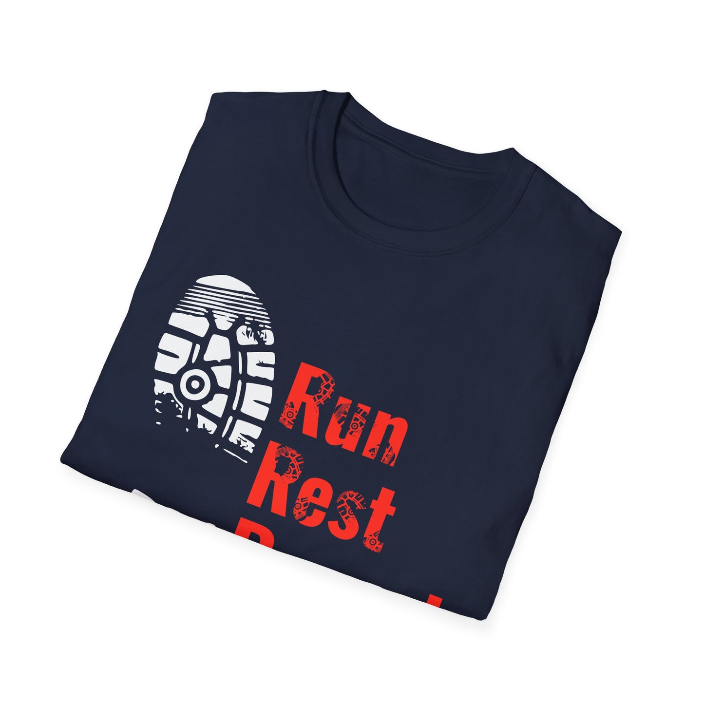Run Rest Repeat Running Tee – Motivational Runner Shirt