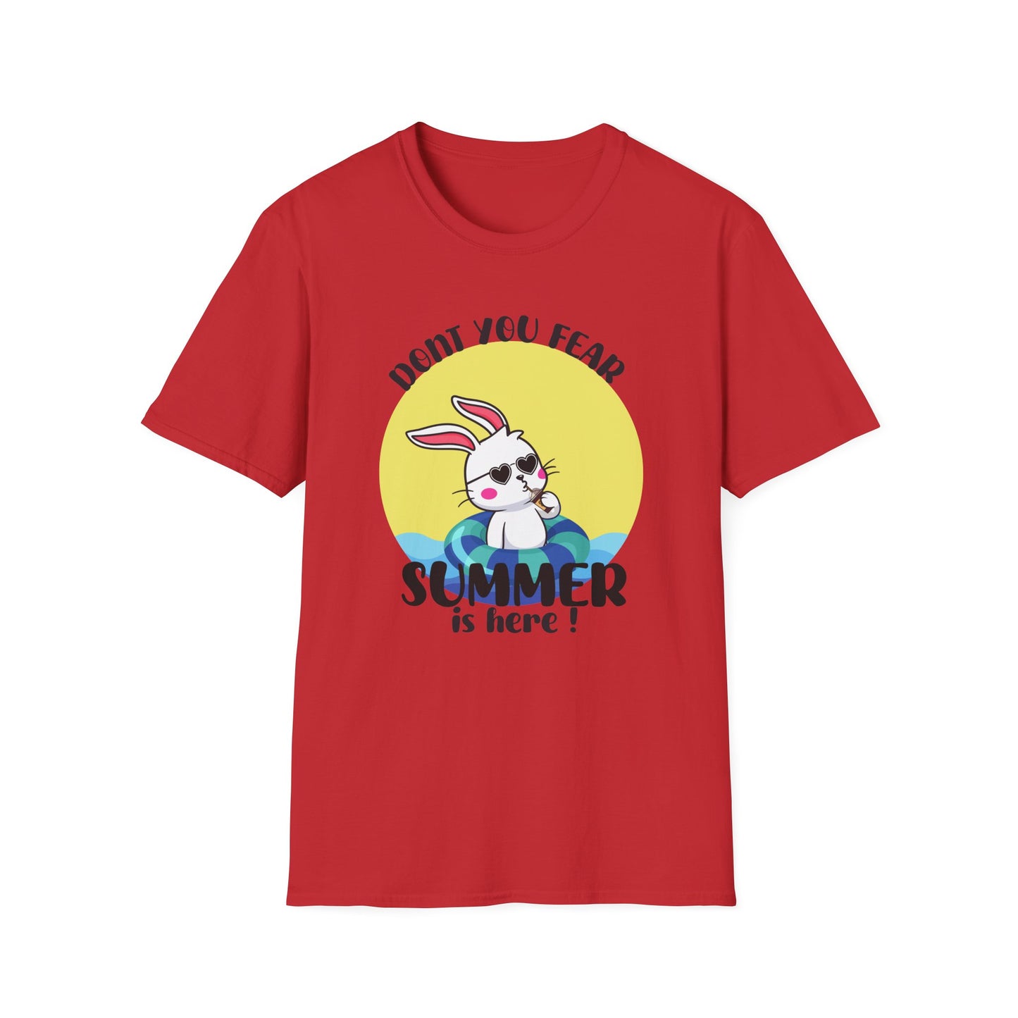 Summer Bunny T-Shirt — "Don’t You Fear, Summer Is Here!" Cute Beach Rabbit Graphic Tee