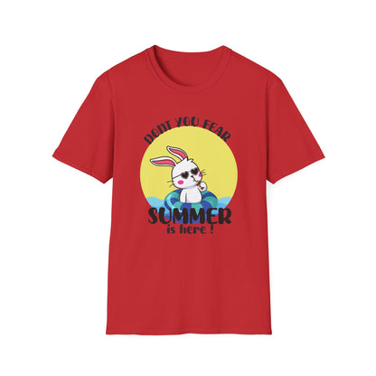 Summer Bunny T-Shirt — "Don’t You Fear, Summer Is Here!" Cute Beach Rabbit Graphic Tee