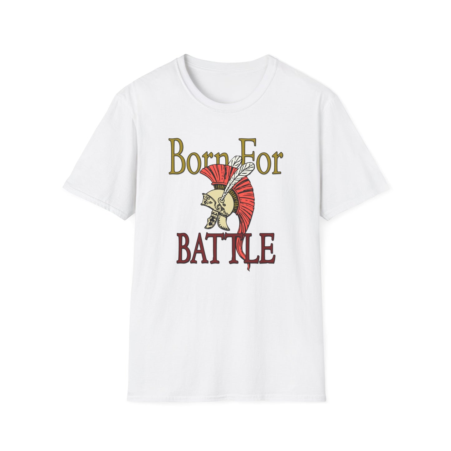 Born For Battle T-Shirt — Spartan Helmet Warrior Graphic Tee