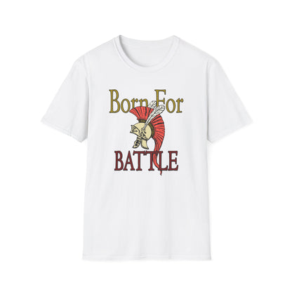 Born For Battle T-Shirt — Spartan Helmet Warrior Graphic Tee
