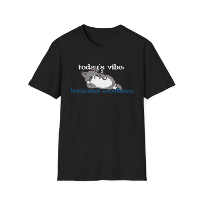 Relaxed Cat "Horizontal Excellence" T-Shirt – Today's Vibe Lazy Cat Tee