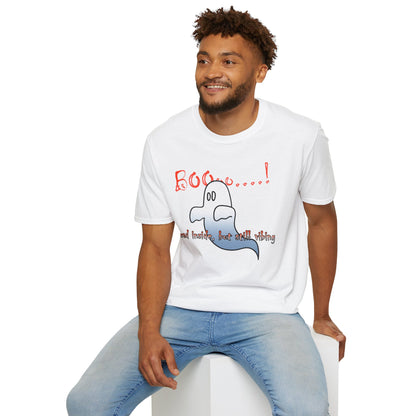 Ghost Graphic T-Shirt — “Boo…! Dead Inside, But Still Smiling” Halloween Tee