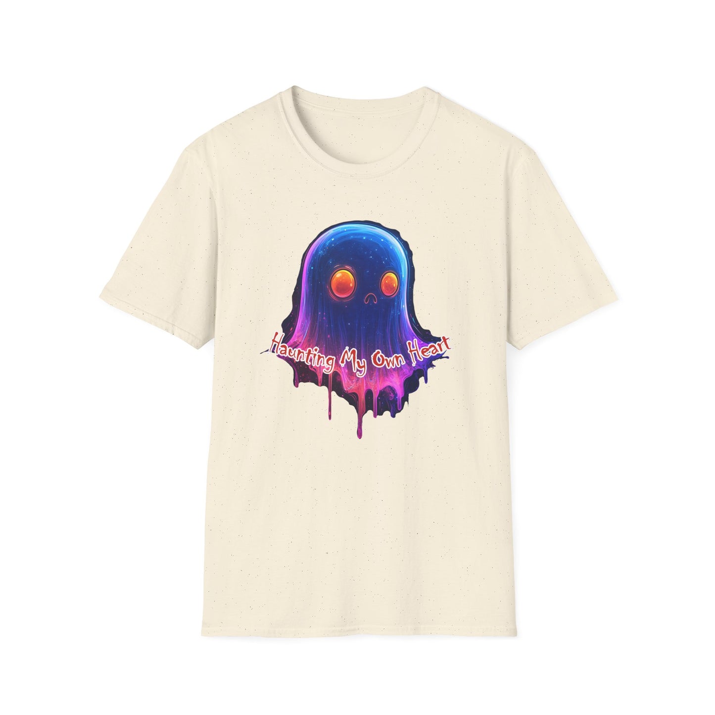Ghost Vibes T-Shirt — "Beating My Own Heart" Neon Drip Graphic Tee