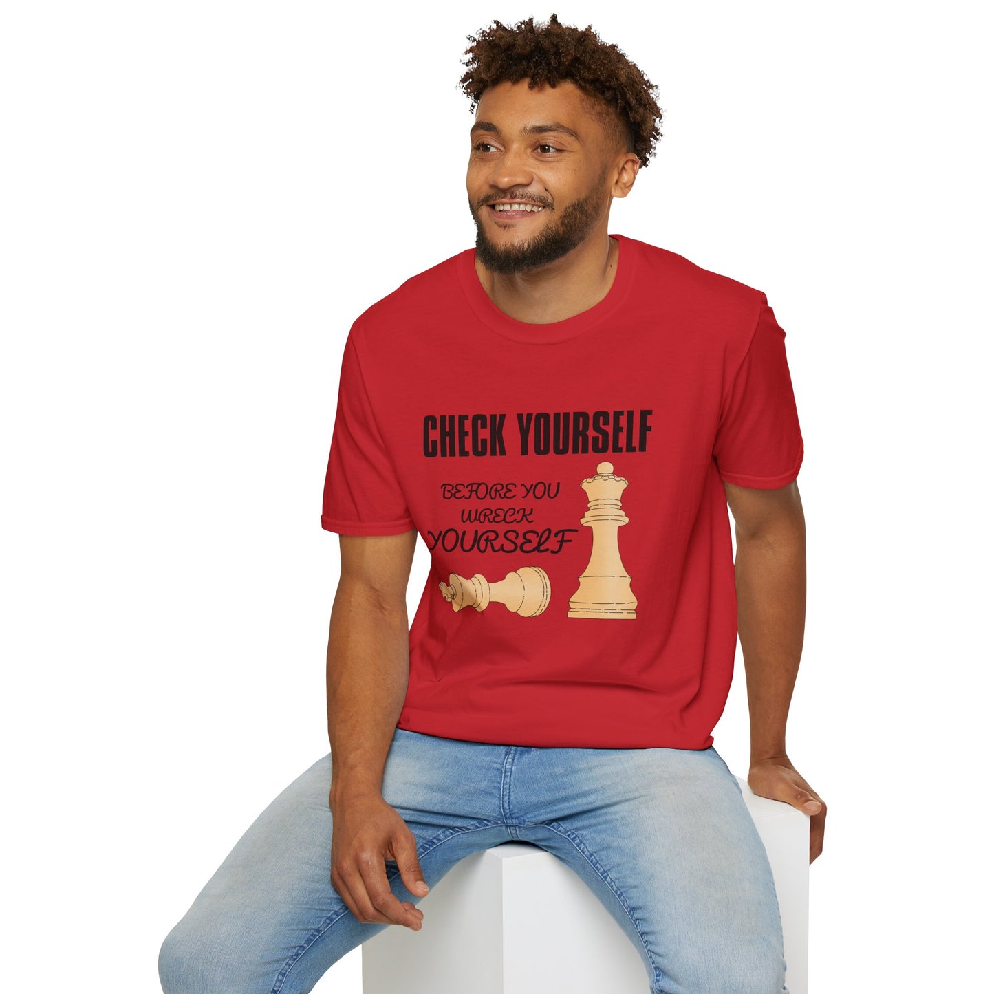 Chess T-Shirt — "Check Yourself Before You Wreck Yourself" Graphic Tee