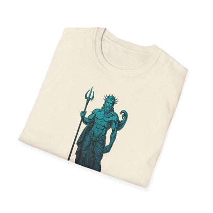 Poseidon Graphic Tee - "Tides Obey Me" Mythical Sea God T-Shirt