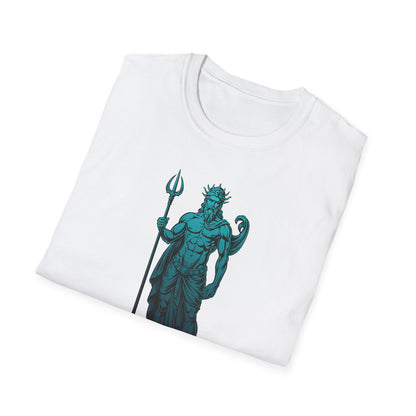 Poseidon Graphic Tee - "Tides Obey Me" Mythical Sea God T-Shirt